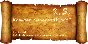 Krammer Seherezádé névjegykártya